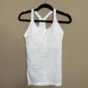 Lululemon Ribbed Racerback Tank w/ Built-In Bra – White | Size 4